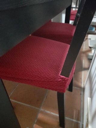 Mesa comedor negra 6 sillas Ikea color wengué