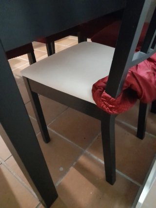 Mesa comedor negra 6 sillas Ikea color wengué