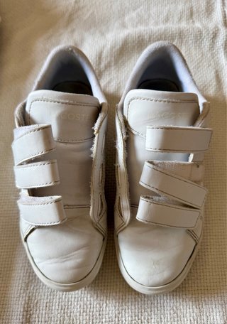 Bambas niña Lacoste blancas velcro