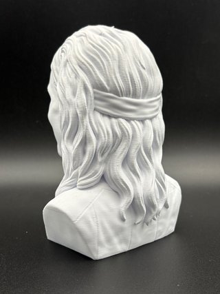 Busto Ronaldinho Stampa 3D Plastica 17cm