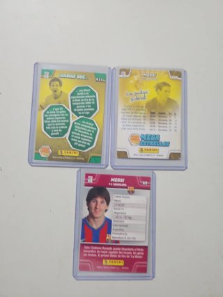Lote 3 cromos Messi F.C. Barcelona NO SE VENDEN S