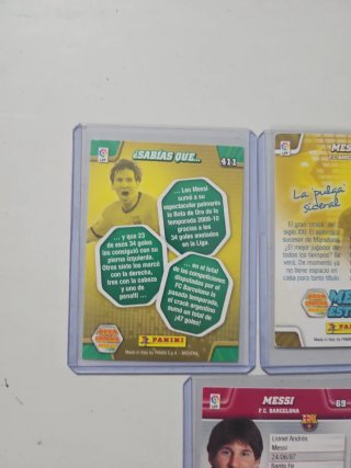 Lote 3 cromos Messi F.C. Barcelona NO SE VENDEN S