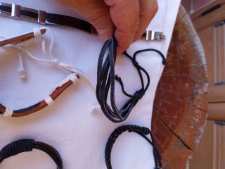 Bracciali uomo misti pelle e metallo