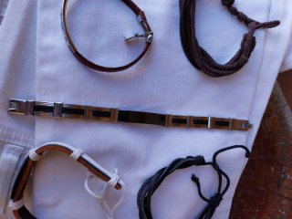 Bracciali uomo misti pelle e metallo