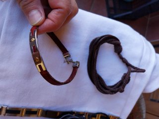 Bracciali uomo misti pelle e metallo