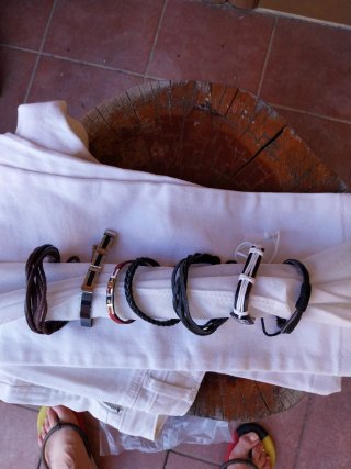 Bracciali uomo misti pelle e metallo