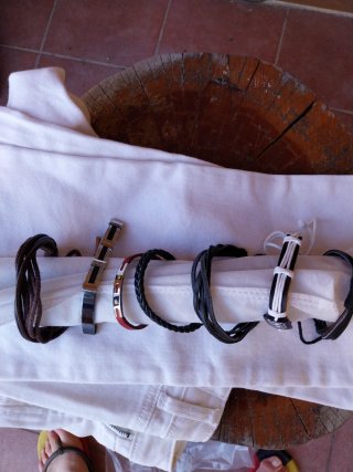 Bracciali uomo misti pelle e metallo