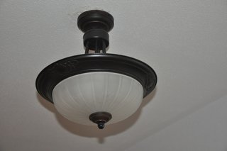 Lámpara Techo de forja y Cristal.
