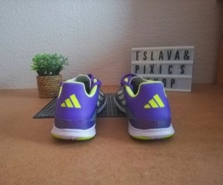 Zapatillas Adidas F50 niño moradas y verdes+p.Nike