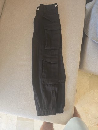 Pantalón cargo negro unisex talla XS shein
