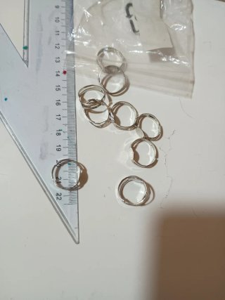 Lote de Anillos Ajustables Plateados