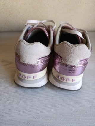 Zapatillas Hoff plateadas y rosas