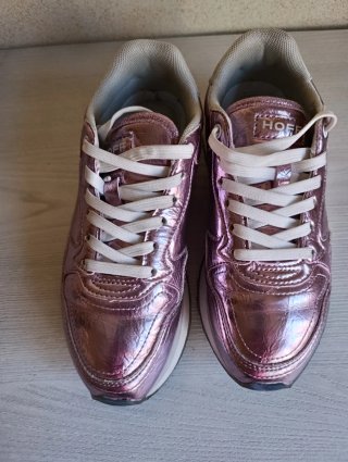 Zapatillas Hoff plateadas y rosas