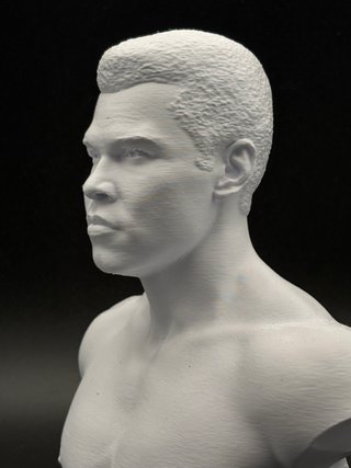 Busto Muhammad Ali Stampa 3D Plastica
