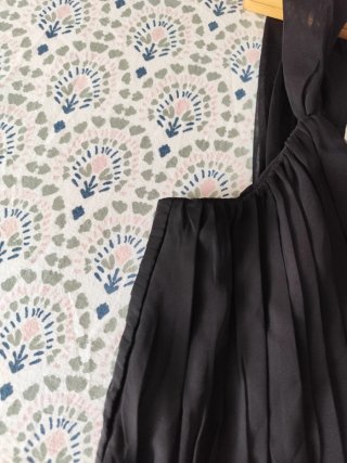 Vestido negro tul Mango vintage