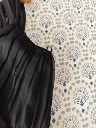 Vestido negro tul Mango vintage