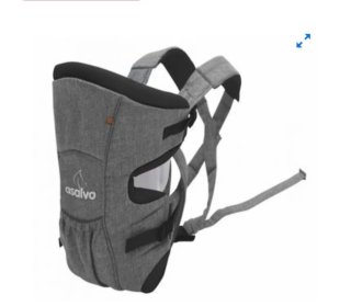 Mochila porta bebé Asalvo gris