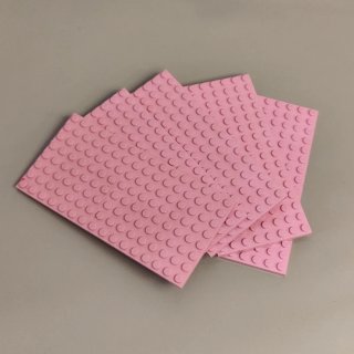 Lego Base Plates Rosa 16x8 - 5 Pezzi