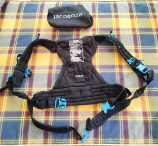 Mochila Porta Bebés Pao Papoose Negra