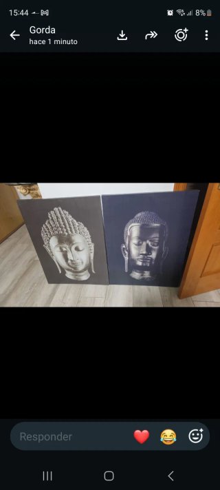 Cuadros de Buda en Negro y Plata