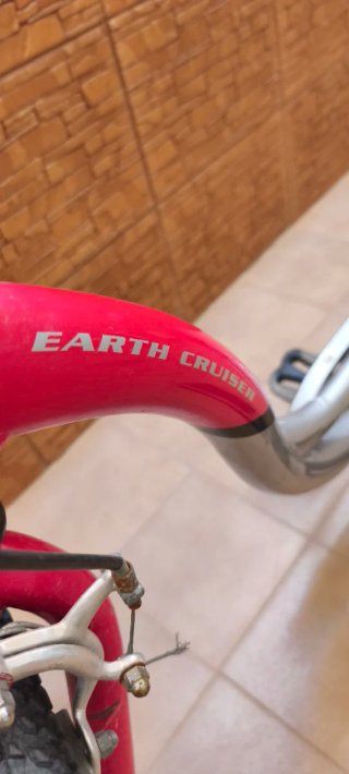 Bicicleta Earth Cruiser Roja y Plateada