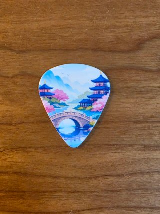 Lote 6 Púas Guitarra Dibujos Japoneses. Nuevas