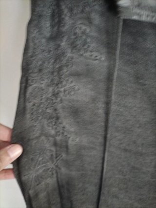 Vestido recto algodón lavado desigual
