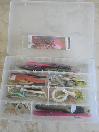 Caja de señuelos de pesca