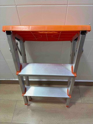 Escalera Taburete Plegable 3 Peldaños Aluminio