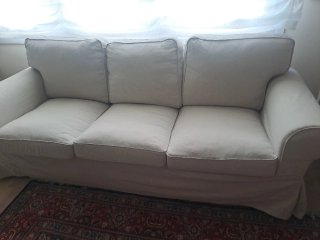 Sofá 3 plazas Ikea Kilanda beige tela