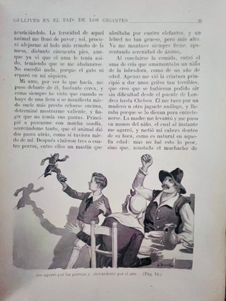 Libro antiguo Gulliver en el país de los gigantes