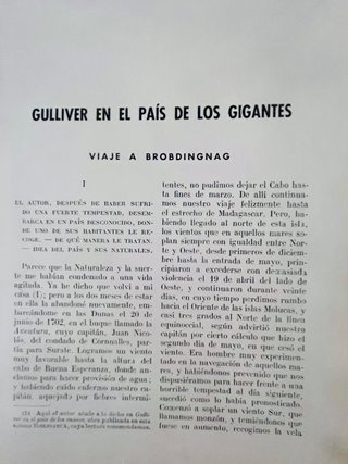 Libro antiguo Gulliver en el país de los gigantes