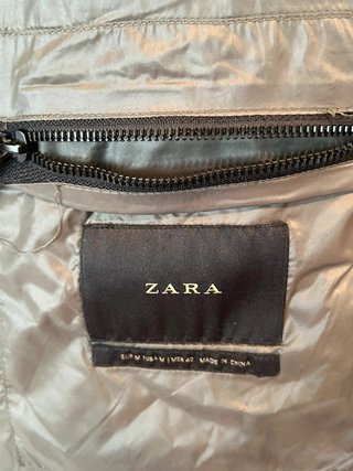 Zara plumifero acolchado negro talla M
