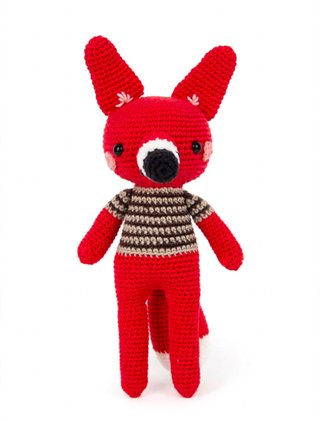 Zorro crochet hecho a mano