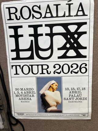 Pack Merchandising Rosalía LUX Tour 2026