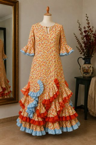 Vestido de flamenca con volantes