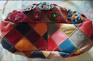 Bolso Piel Flores Multicolor