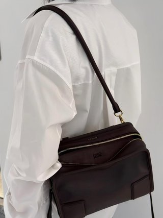 Bolso Loewe Marrón Piel y Ante