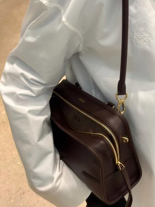 Bolso Loewe Marrón Piel y Ante