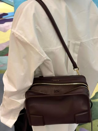 Bolso Loewe Marrón Piel y Ante