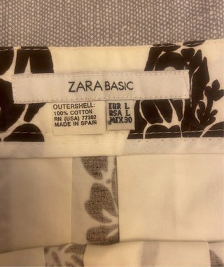 Falda Zara Estampada Tropical Talla L