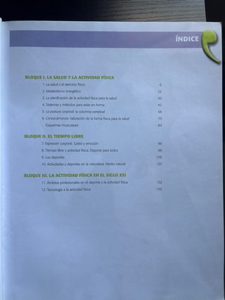 Educación física, Bachillerato