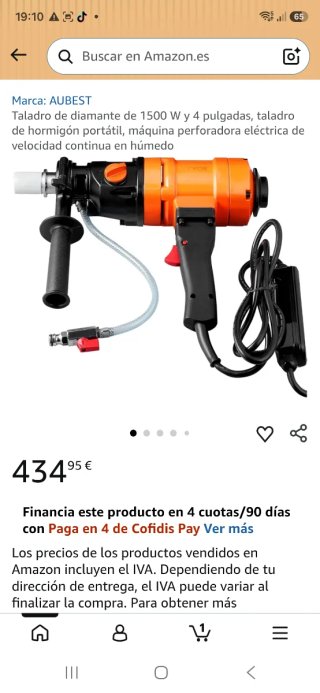 Taladro de diamante AUBEST 1500W 4 pulgadas