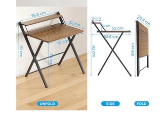 Escritorio plegable con balda para monitor