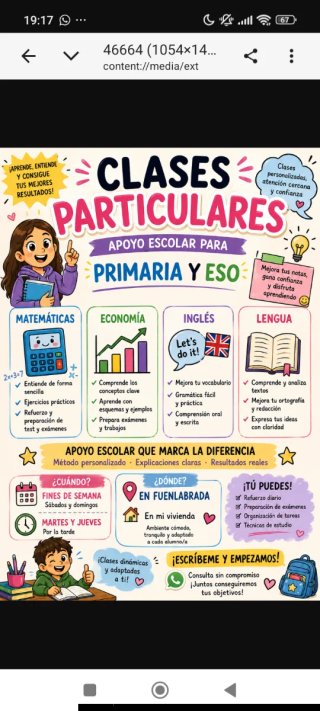 Clases particulares para niñ@s de primaria