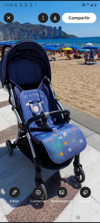 Silla de paseo azul