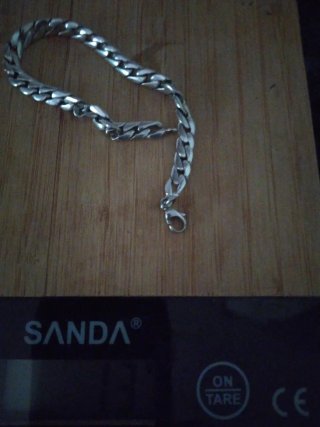 Pulsera Plata Ley Cadena Cubana