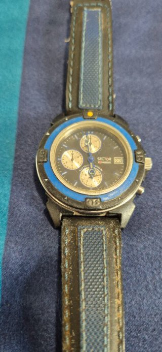Orologio Sector Cronografo Blu Nero