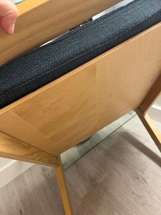 Reposapiés IKEA Poäng Azul/Marrón