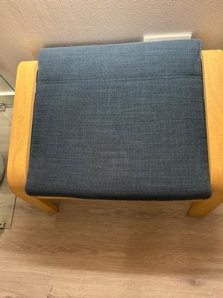 Reposapiés IKEA Poäng Azul/Marrón